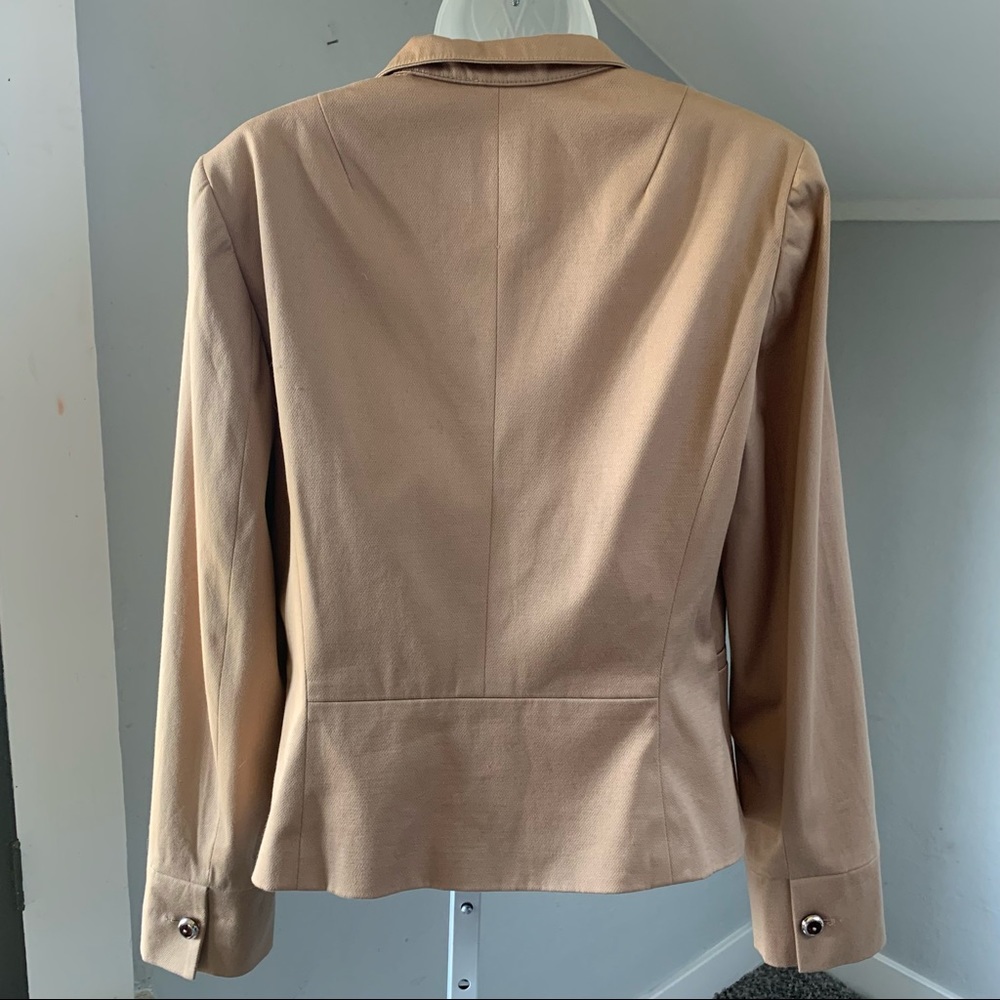 Etcetera Tan 3 Button Down Collared Blazer | 8 - image 3